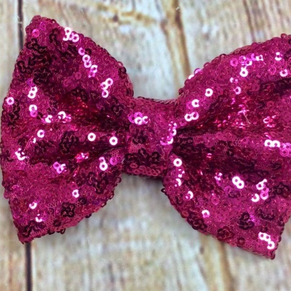 **PICK 3** BRAND NEW HANDMADE Sequin Hair Bows - Picture 5 of 8